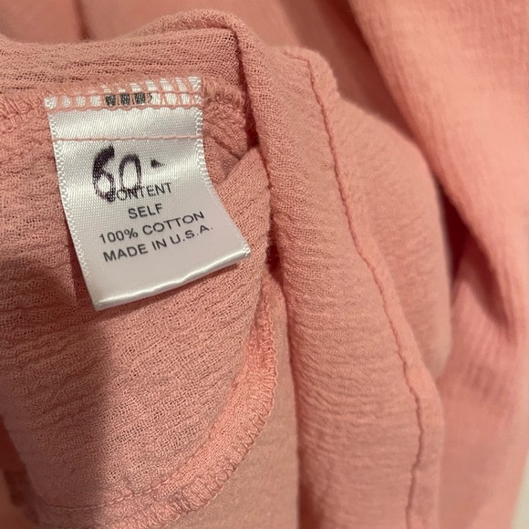 Maven West 100% Cotton Coral/Pink Textured Top - Picture 4 of 4